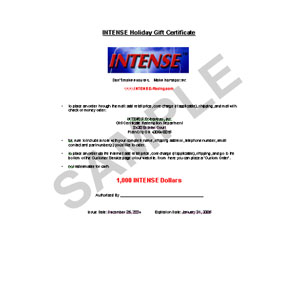 INTENSE™ Gift Certificate